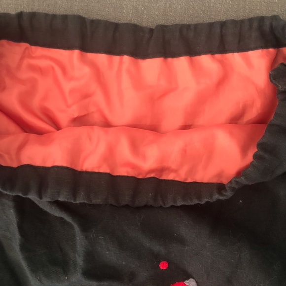 Tennis Sneaker Travel Storage Dust Bag Black And Lined For Extra Protection - Picture 3 of 3